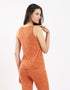 Sleeveless jersey tank top